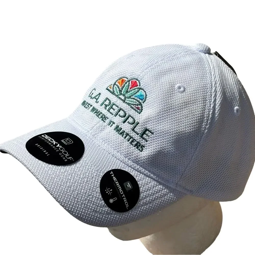 White Decky Golf Men's Hat